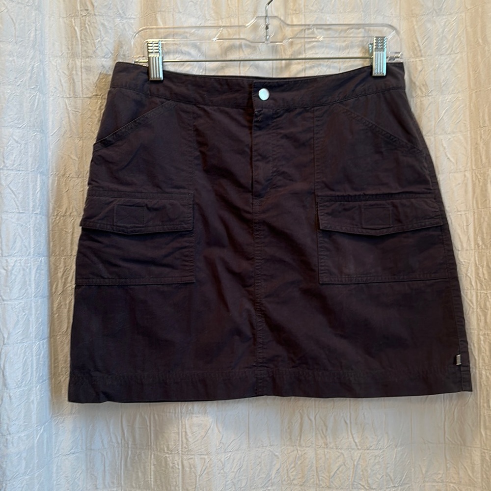 Alpine Design  Mini Gray Cargo Skirt thin cotton/nylon blend 6 pockets size M